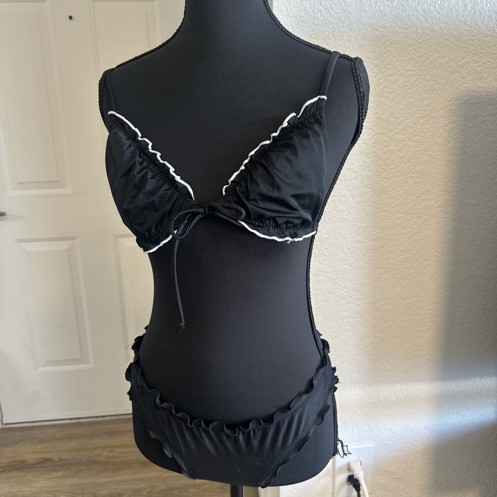 Black Ruffle Bikini